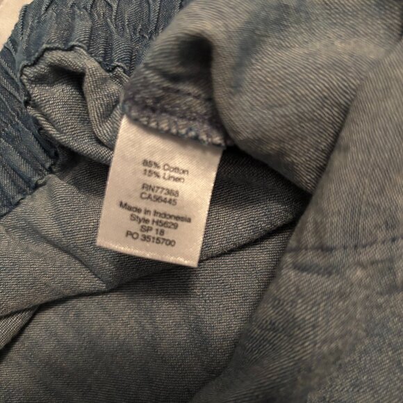 J. Crew wide leg tie waist blue jean pants Size 6 - Picture 4 of 7